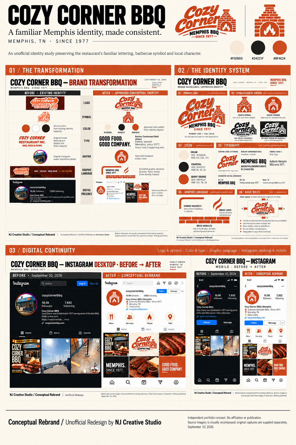Cozy Corner BBQ — Branding & Identity