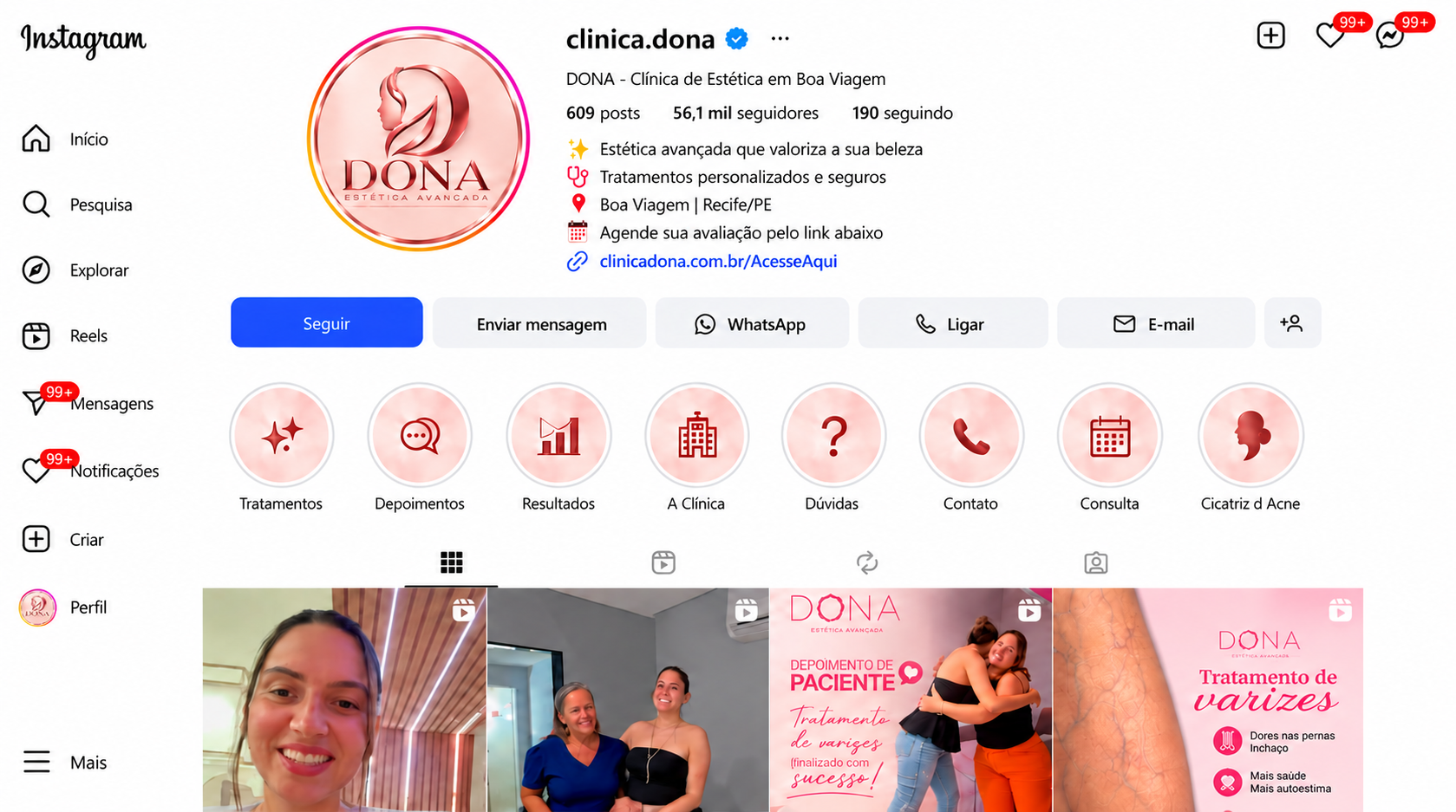 Dona Estética Avançada desktop social presentation