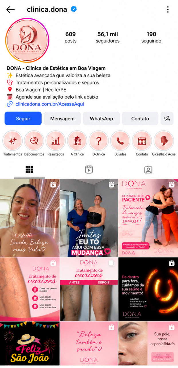 Dona Estética Avançada mobile social presentation